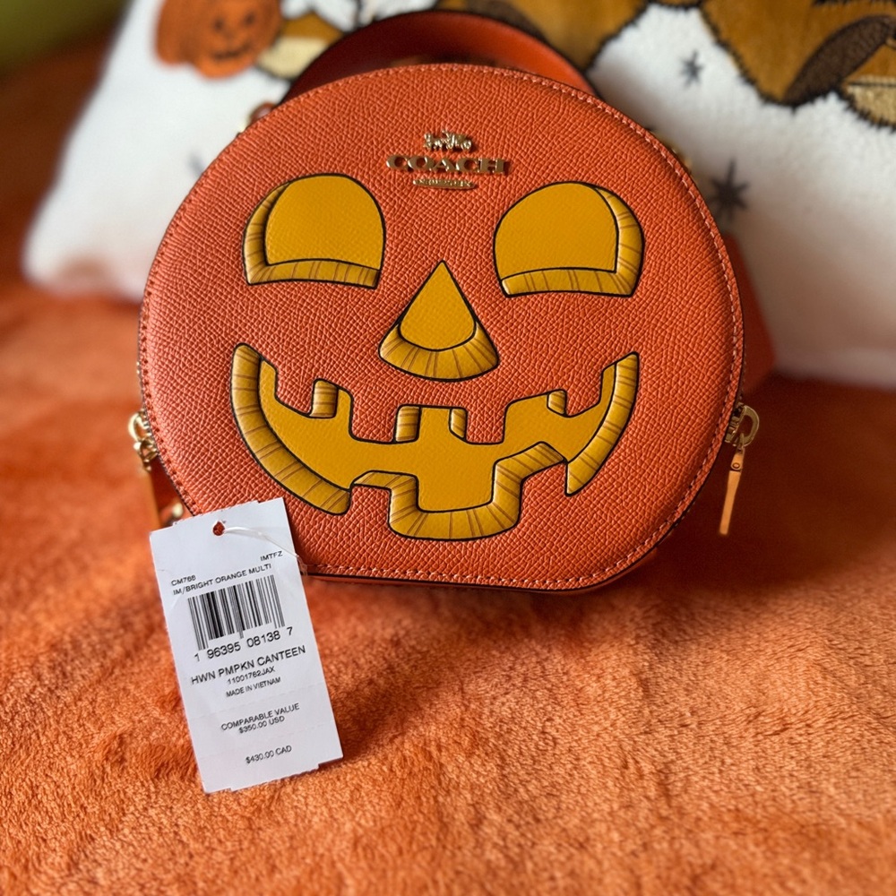 Coach Orange Jack-O'-Lantern Crossbody Bag